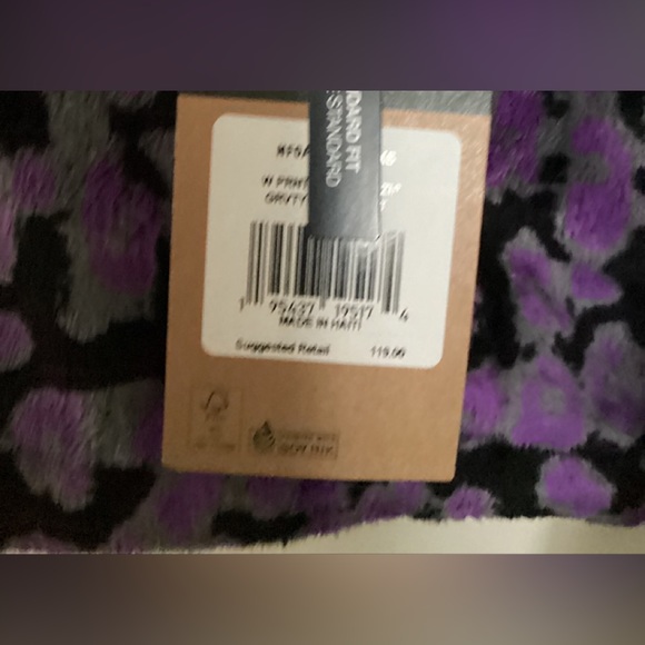 The North Face Osito Purple Leopard Print QTR Zip Gravity Jacket, W Size XS, NWT - Picture 11 of 14